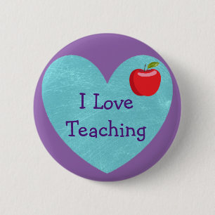 I Love Teaching Pin Ronde Button 5,7 Cm