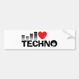 I Love Techno Bumpersticker