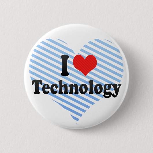 I Love Technology Ronde Button 5,7 Cm (Voorkant)