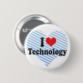 I Love Technology Ronde Button 5,7 Cm (Voorkant /achterkant)