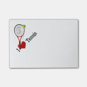 I Love Tennis, ball and racquet Post-it® Notes