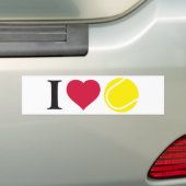 i love tennis bumpersticker (Op auto)