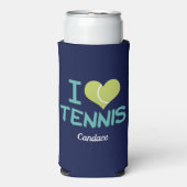 I Love Tennis Cute Custom Personalized Navy Blue (Seltzer Voorkant)
