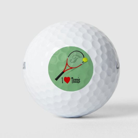 I Love Tennis Golfballen (Voorkant)