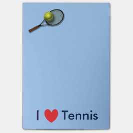 "I Love Tennis" Post-it® notes 4 x 6