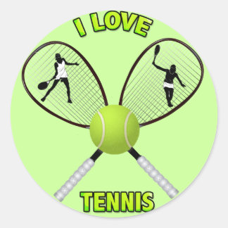 I LOVE TENNIS RONDE STICKER