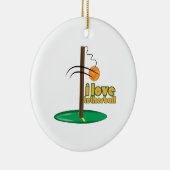 I Love Tetherball Keramisch Ornament (Rechts)