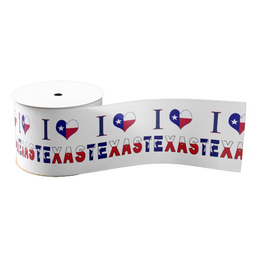 I Love Texas Flag Grosgrain Lint (Spoel)