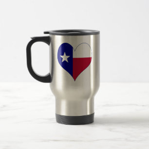 I Love Texas Flag Heart Reisbeker