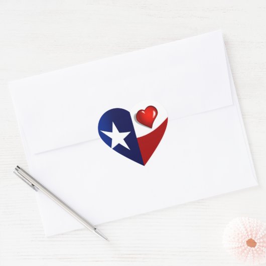 I Love Texas Hart Sticker (Envelop)