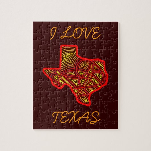 I Love Texas Puzzle (Vertical)