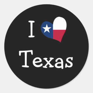 I Love Texas Stickers