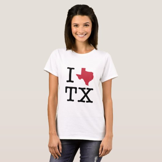 I Love texas T-shirt (Voorkant volledig)