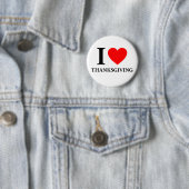 I Love Thanksgiving Ronde Button 5,7 Cm (In situ)
