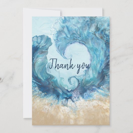 I Love the Beach Carte de remerciements (Devant)