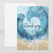 I Love the Beach Carte de remerciements (Devant / Derrière)