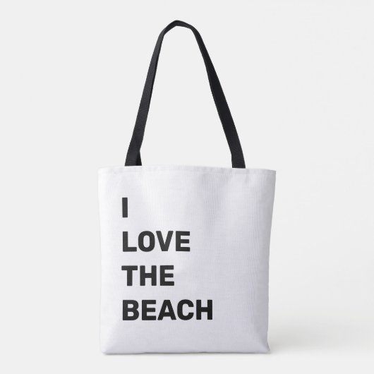 I Love The Beach Summer Citation Sac fourre-tout d (Dos)