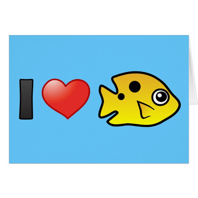 I Love Threespot Damselfish (Voorkant Horizontaal)