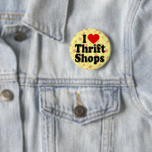 I Love Thrift Shops Ronde Button 5,7 Cm (In situ)