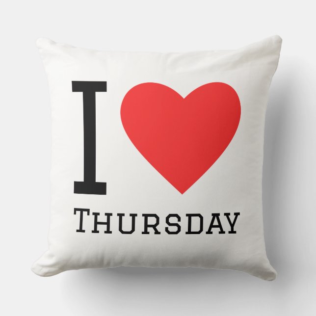 I love Thursday  Square Sticker Kussen (Voorkant)