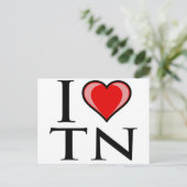 I Love TN - Tennessee Briefkaart (Staand voorkant)