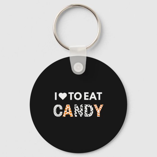 I Love To Eat Candy I'm Candy Halloween Couples Ma Sleutelhanger (Voorkant)