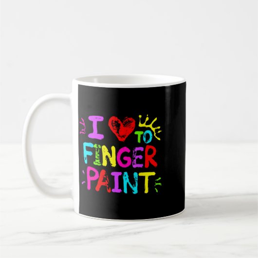 I Love To Finger Paint Couple Funny Valentine Day  Koffiemok (Links)