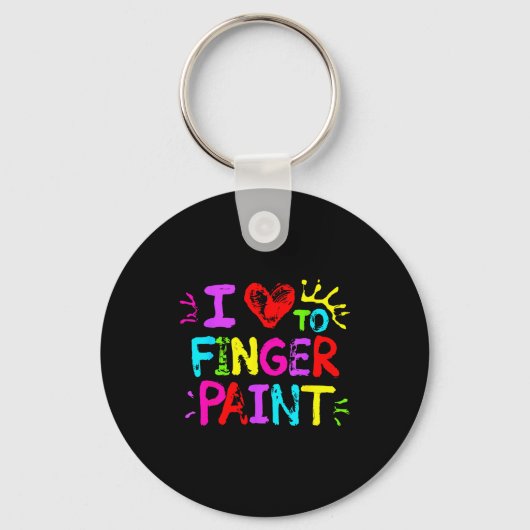 I Love To Finger Paint Couple Funny Valentine Day Sleutelhanger (Voorkant)