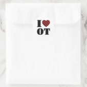 I Love to Occupational Therapy Ronde Sticker (Tas)