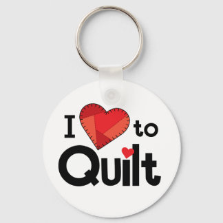 I Love to Quilt - Fun Keychain