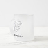 I Love to Read Matglas Koffiemok (Voorkant links)