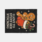 I Love To Stuff Her Stocking Matching Jingle His B Fleece Deken (Voorkant (Horizontaal))