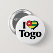 I Love Togo Flag Ronde Button 5,7 Cm (Voorkant /achterkant)