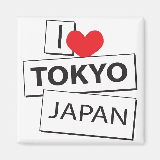 I Love Tokyo Japan Magneet (Voorkant)