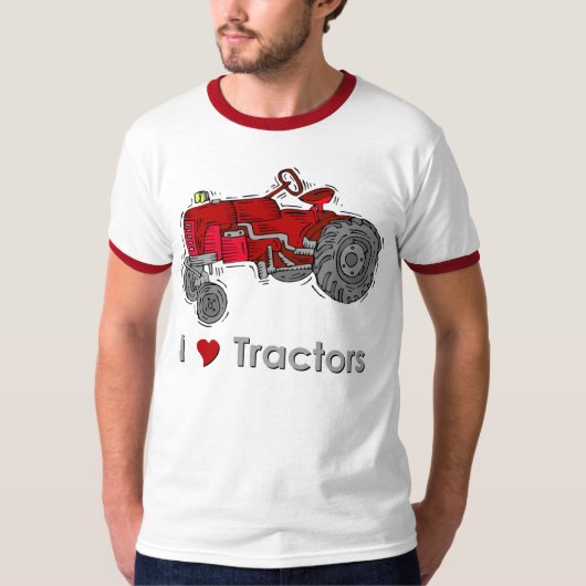 I Love Tractors t-shirt (Voorkant)