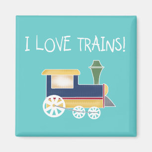 I Love Trains Tshirts and Gifts Magneet