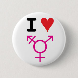 I Love Transgender Ronde Button 5,7 Cm