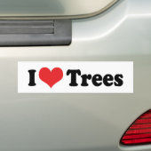 I Love Trees Bumpersticker (Op auto)