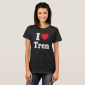 I Love Tren Distress Retro  Design_3 T-shirt (Voorkant volledig)