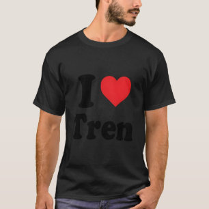 I Love Tren Distress Retro  design T-shirt