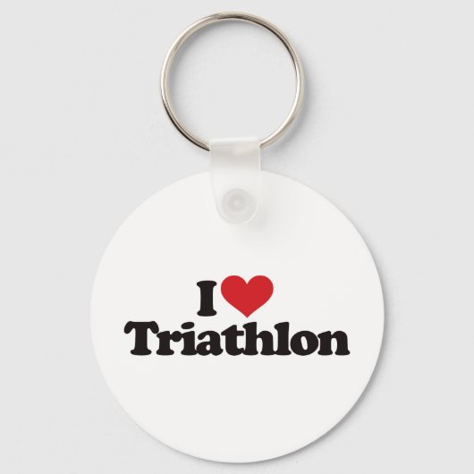 I Love Triathlon Sleutelhanger (Voorkant)