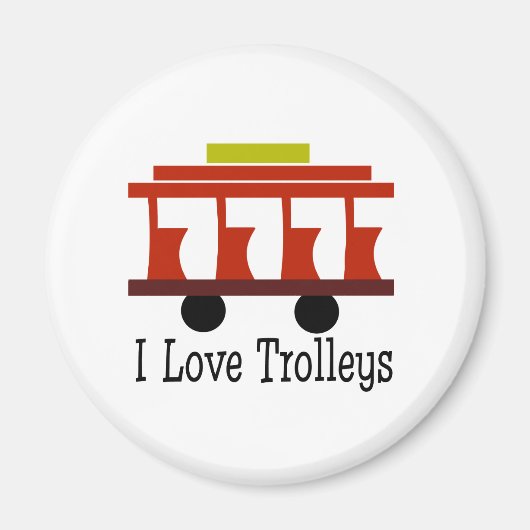 I Love Trolleys Magneet (Voorkant)