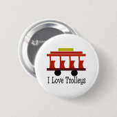 I Love Trolleys Ronde Button 5,7 Cm (Voorkant /achterkant)