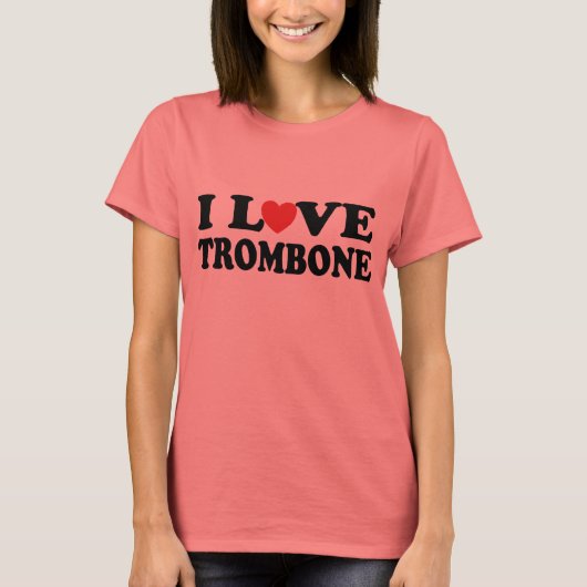 I Love Trombone T-shirt (Voorkant)