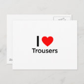 I Love Trousers Briefkaart (Voorkant / Achterkant)