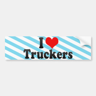 I Love Truckers Bumpersticker