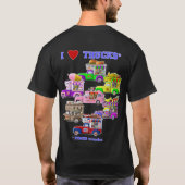 I Love Trucks (FOOD Trucks) T-shirt (Dos)