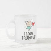 I Love Trumpet Stick Figuurmuziek Cadeft Matglas Koffiemok (Links)