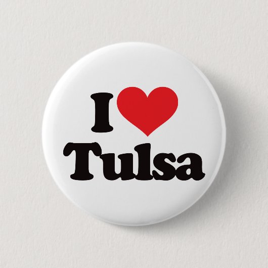 I Love Tulsa Ronde Button 5,7 Cm (Voorkant)