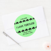I Love Turtles Nom et étiquette de adresse plus gr (Enveloppe)